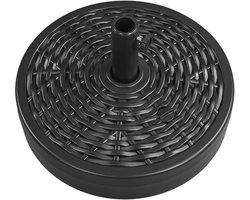 Stabiele Parasolvoet voor Buiten - Watergevuld, 22L, Voor Ø 3,8 cm/4,8 cm Parasol - Tuin, Terras, Zwembad - Rotan-look Zwart