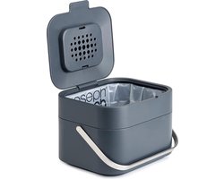 Stack 4 Keuken Voedselafval Compost Caddy Recycling Bin met Geurfilter - 4 Liter / 1 Gallon - Grafiet