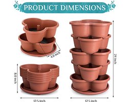 Stackable Vertical Planter - 5-Tier Garden Tower for Herbs and Succulents