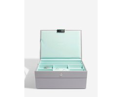 STACKERS GREY & MINT - Sieradendoos - Juwelendoos - Sieradenhouder - Sieraden Organizer - 2-set