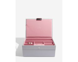 STACKERS GREY & ROSE - Sieradendoos - Juwelendoos - Sieradenhouder - Sieraden Organizer - 2-set
