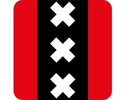 Stad Amsterdam logo onderzetters / bierviltjes - 30x stuks - van karton - feestartikelen - thema