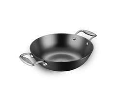 Stahl - Wokpan van Carbon Steel - PFAS Vrij Gietijzer & RVS - Tegen Roest - 28 cm - Geschikt voor Inductie & Alle Warmtebronnen - Voor 5-6 Personen - Pan & Kookpan