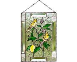 Stained Glass Window Hangings - Acryl Kleurrijke Birds - Suncatcher Window Panel - Opknoping Ornamenten - Hanger Woondecoratie