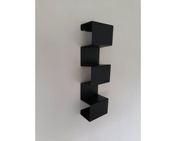 Stainiq® Wijnrek voor 5 Flessen - Design Wijnrek Metaal - Mat Zwart Staal - Modern & Minimalistisch Nederlands Design