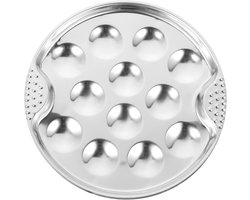 Stainless Steel Escargot Dish Server - 12 Positions - Baked Snail Plate - Keuken Serving Utensil