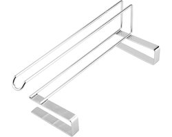 Stainless Steel Keuken Over Deur Rol Papierhouder - Keuken Towel Rack Hanger - Papier Towel Holder Paper Roll Closet