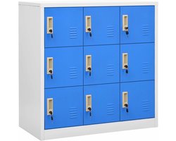 Stalen Archiefkast Kantoor met 9 Deuren en Slot - Compacte Opbergkast voor Kantoor of School