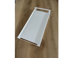 STALEN DESIGN - Dienblad URSA - VERKEERSWIT - Staal - 30x60cm - Minimalistisch - Woonaccessoires - Modern