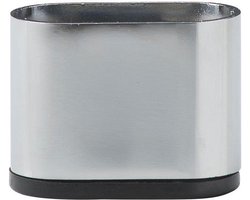 Stalen meubelpoot chroom ovaal 6 bij 3 cm en hoogte 5 cm - Set van 4 stuks