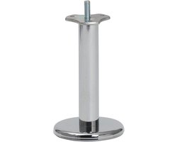 Stalen meubelpoot chroom rond ø 2,5 cm en hoogte 16 cm (M8) - Set van 4 stuks