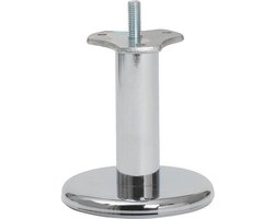 Stalen meubelpoot chroom rond ø 2,5 cm en hoogte 8,5 cm (M8) - Set van 4 stuks