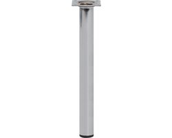 Stalen meubelpoot chroom rond ø 3 cm en hoogte 40 cm - Set van 4 stuks