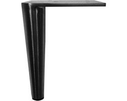 Stalen meubelpoot rvs look conisch 2,8 bij 2,8 cm en hoogte 12,5 cm - Set van 4 stuks