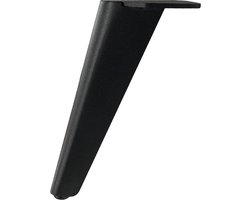 Stalen meubelpoot zwart design 9 bij 4,5 cm en hoogte 20 cm - Set van 4 stuks