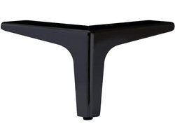 Stalen meubelpoot zwart hoek 13,5 bij 13,5 cm en hoogte 10 cm - Set van 4 stuks