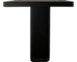 Stalen meubelpoot zwart rechthoek 2 bij 5 cm en hoogte 6 cm (2 x 5 cm) - Set van 4 stuks