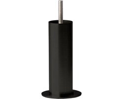 Stalen meubelpoot zwart rond ø 4 cm en hoogte 14 cm (M8) - Set van 4 stuks