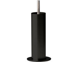 Stalen meubelpoot zwart rond ø 4 cm en hoogte 17 cm (M8) - Set van 4 stuks