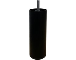 Stalen meubelpoot zwart rond ø 5 cm en hoogte 15 cm (M8) - Set van 4 stuks