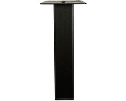 Stalen meubelpoot zwart vierkant 2,5 bij 2,5 cm en hoogte 15 cm (2,5 x 2,5 cm) - Set van 4 stuks