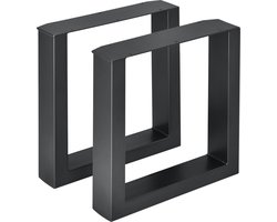 Stalen onderstel set van 2 U bankpoot 40x43 cm zwart