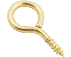 Stalen Schroefconstructie - Bevestigingsmiddel - Plantenondersteuning - Messing Afwerking - 30 mm - Wit