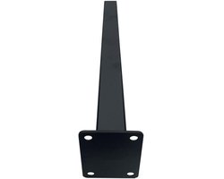 Stalen schuine meubelpoot zwart vierkant 2,5 bij 2,5 cm en hoogte 30 cm (2,5 x 2,5 cm) - Set van 4 stuks