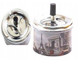 Stalen Staande Asbak met Draaideksel - Compact & Geurvrij