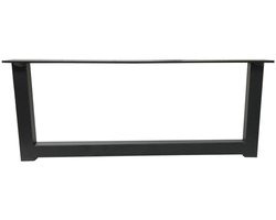 Stalen U kastpoot zwart 38 bij 2 cm en hoogte 15 cm (2 x 2 cm) - Set van 4 stuks