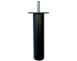 Stalen verstelbare meubelpoot zwart rond ø 3 cm en hoogte 11,5 cm (M8) - Set van 4 stuks