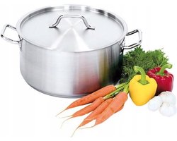 Stalgast Lage Pan 8L Satijn RVS met Deksel - Professioneel