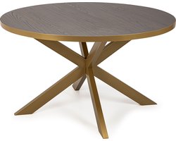 Stalux Eettafel - Tafel Daan - Duurzaam Design - Ruime Tafel - Eenvoudige Montage - Bruin - 135 cm