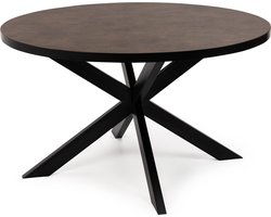 Stalux Eettafel - Tafel Daan - Stijlvol Design - Duurzaam Materiaal - Gemakkelijk Onderhoud - Bruin - 135 cm