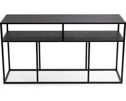 Stalux Side-table - Bijzettafel Teun - Duurzaam ontwerp - Eenvoudige montage - Stijlvol design - Zwart Eikenhout - 150 cm