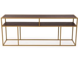 Stalux Side-table - Bijzettafel Teun - Uniek Design - Duurzaam Materiaal - Eenvoudige Montage - Bruin Hout - 200 cm