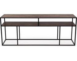 Stalux Side-table - Bijzettafel Teun - Uniek Design - Duurzaam Materiaal - Eenvoudige Montage - Bruin Lederlook - 200 cm