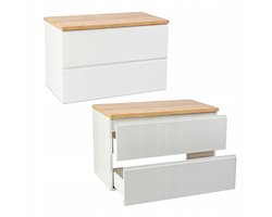 STAMAR - Badkamerkast Front met Eiken Blad 100 x 46 x 50 cm - badkamer - Gouden