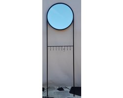 Stand black mirror h170cm
