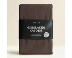 Standaard hoeslaken - Maat: 140 x 200 cm - Katoen - Taupe - Fresh & Co