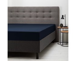 Standaard hoeslaken - Maat: 160 x 200 cm - Katoen - Blauw - Fresh & Co