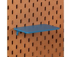 Standaard plankje vlak voor Ikea Skadis Pegboard 16x10 cm - Blauw - Display