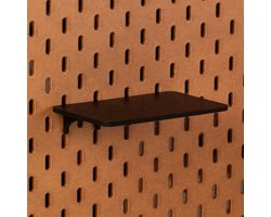 Standaard plankje vlak voor Ikea Skadis Pegboard 16x10 cm - Zwart - Display