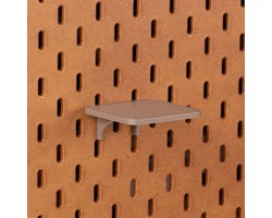 Standaard plankje vlak voor Ikea Skadis Pegboard 8x7,5 cm - Zilver - Display