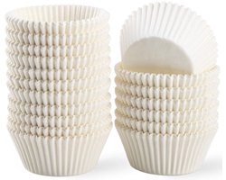 Standaard Witte Cupcakevormpjes 400 Stuks, Cakevormpjes, Ronde Papieren Vormpjes, Bakvormpjes Van Voedingskwaliteit En Vetvrij Papier