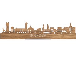 Standing Skyline Boskoop Eikenhout - 60 cm - Woondecoratie design - Decoratie om neer te zetten en om op te hangen - Meer steden beschikbaar - Cadeau voor hem - Cadeau voor haar - Jubileum - Verjaardag - Housewarming - Interieur - WoodWideCities
