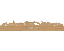 Standing Skyline Brunssum Bamboe hout - 60 cm - Woondecoratie design - Decoratie om neer te zetten en om op te hangen - Meer steden beschikbaar - Cadeau voor hem - Cadeau voor haar - Jubileum - Verjaardag - Housewarming - Interieur - WoodWideCities