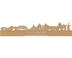 Standing Skyline Culemborg Bamboe hout - 40 cm - Woon decoratie om neer te zetten en om op te hangen - Meer steden beschikbaar - Cadeau voor hem - Cadeau voor haar - Jubileum - Verjaardag - Housewarming - Aandenken aan stad - WoodWideCities