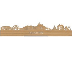 Standing Skyline Drachten Bamboe hout - 40 cm - Woon decoratie om neer te zetten en om op te hangen - Meer steden beschikbaar - Cadeau voor hem - Cadeau voor haar - Jubileum - Verjaardag - Housewarming - Aandenken aan stad - WoodWideCities