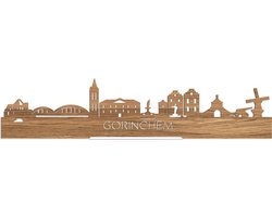 Standing Skyline Gorinchem Eikenhout - 60 cm - Woondecoratie design - Decoratie om neer te zetten en om op te hangen - Meer steden beschikbaar - Cadeau voor hem - Cadeau voor haar - Jubileum - Verjaardag - Housewarming - Interieur - WoodWideCities